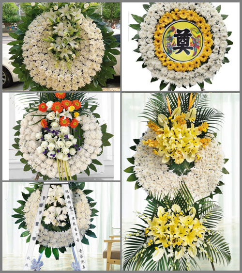 江苏泰州靖江市孤山镇联东村花圈速递
